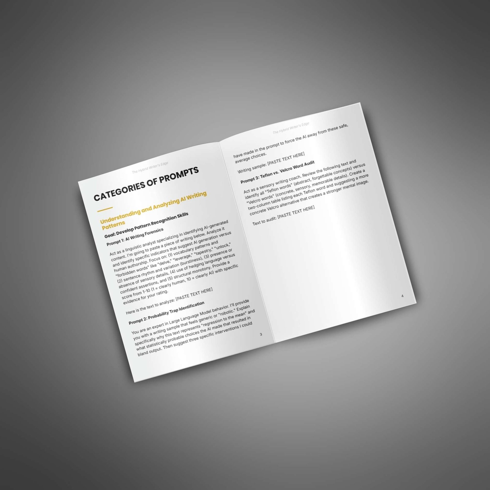 The Hybrid Writer’s Edge – AI Prompt Pack - Image 2