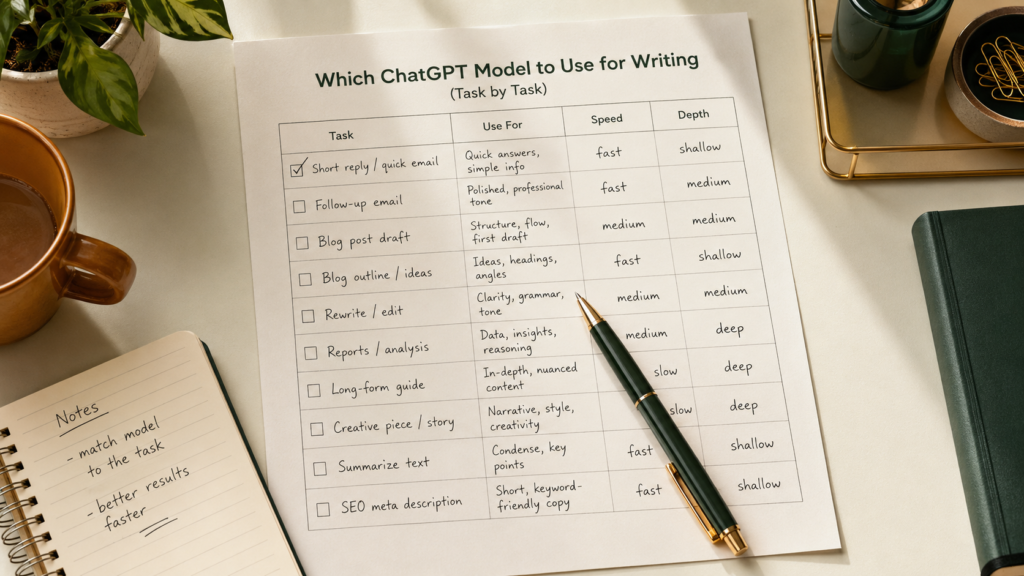 which chatgpt model to use for writing
